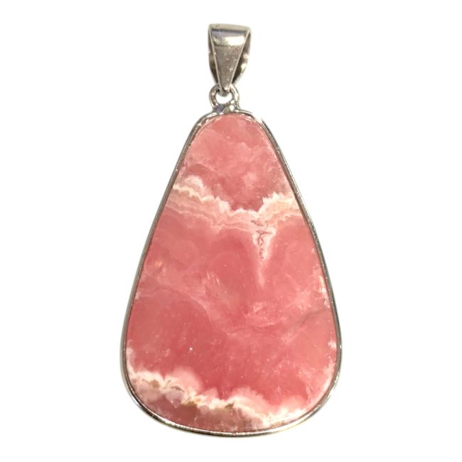 925 Sterling Silver Pendant with AAA Argentinian Rhodochrosite, 1 piece, 5.58g