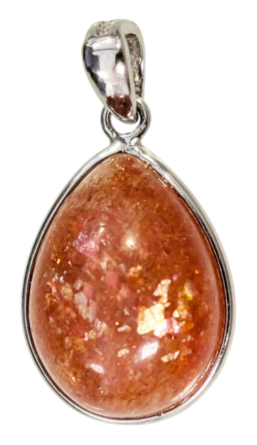 incense at 925 Silver Pendant Sunstone AAA 1.36g