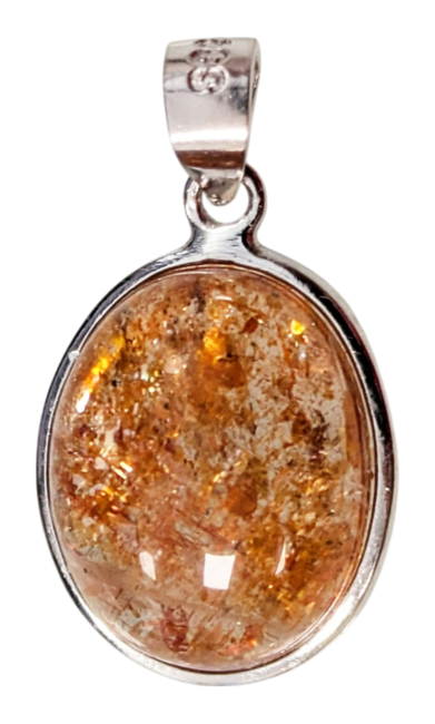 incense at 925 Silver Pendant Sunstone AAA 1.34g