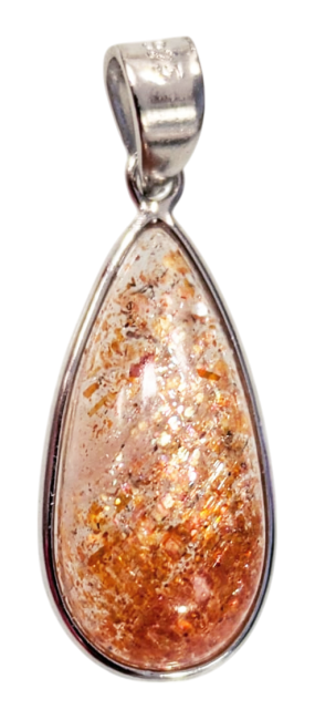 incense at 925 Silver Pendant Sunstone AAA 1.36g