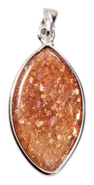 incense at 925 Silver Pendant Sunstone AAA 1.49g|gb