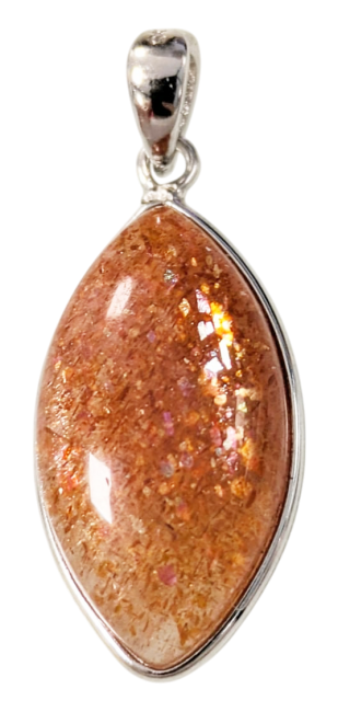 incense at 925 Silver Pendant Sunstone AAA 1.49g