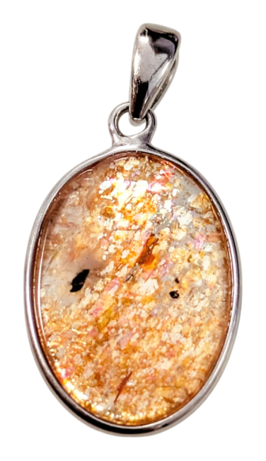incense at 925 Silver Pendant Sunstone AAA 1.11g|gb