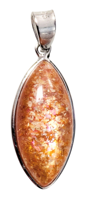 incense at 925 Silver Pendant Sunstone AAA 1.46g