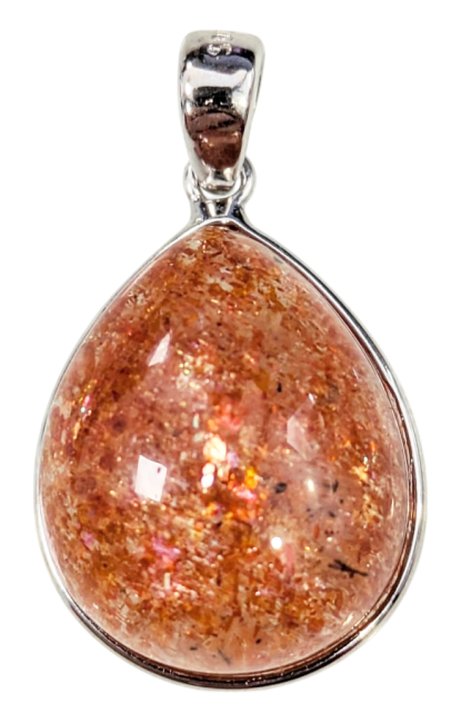 incense at 925 Silver Pendant Sunstone AAA 2.34g