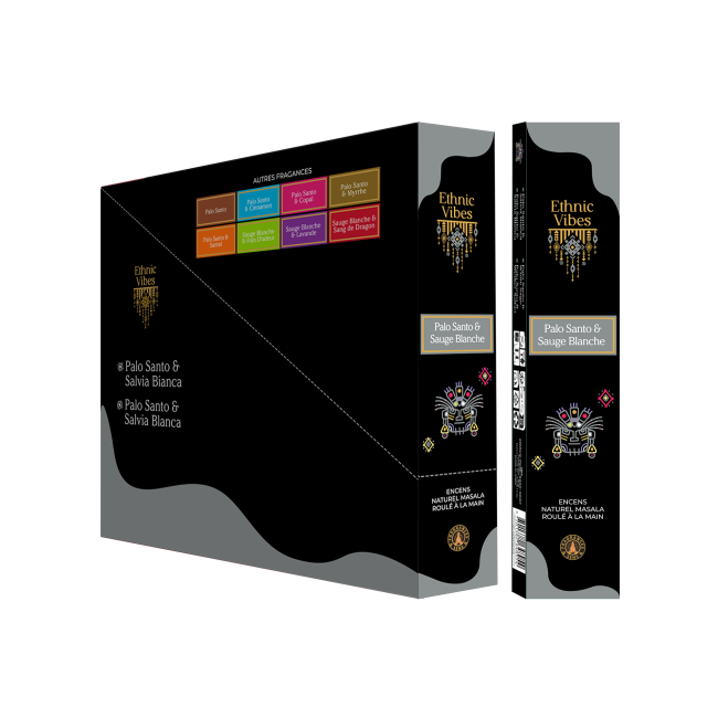 incense at Fragrances & Sens Ethnic Vibes Palo Santo & White Sage masala incense 15g