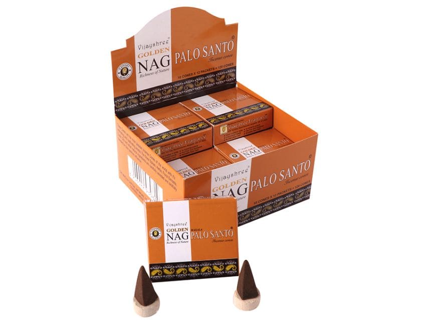 Vijayshree Golden Palo Santo cones incense