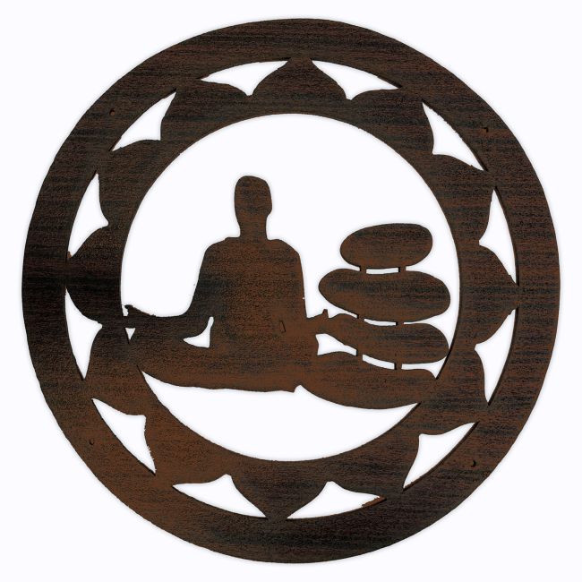 Meditation wooden sign