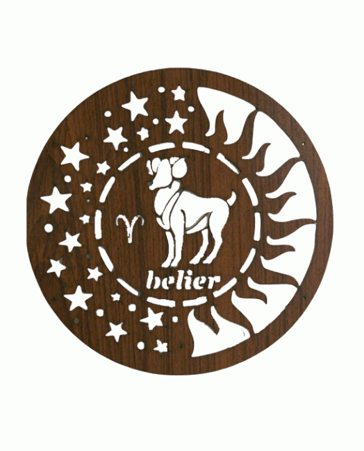 18cm Wooden Magnetic Aries Astro Sign for HMD999