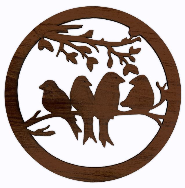 Wooden magnetic panel - Birds