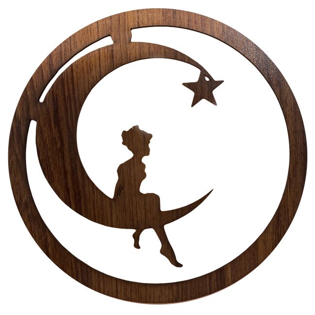 Moon Star wooden sign