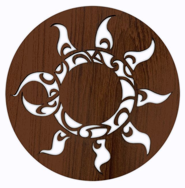 Wooden magnetic panel Sun