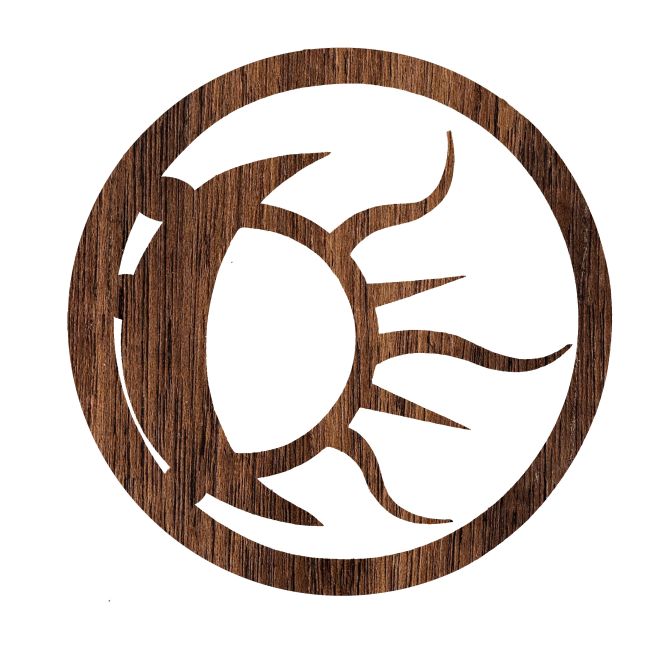 Sun and Moon wooden sign