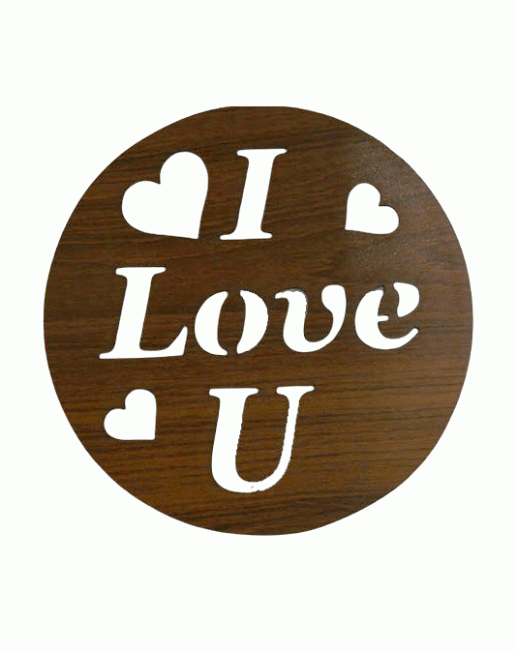 Magnetic Wooden Sign I Love U 18cm for HMD999