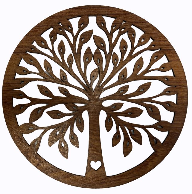 Wooden magnetic panel Tree of life and Heart