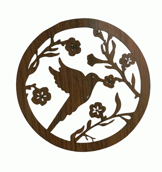 18cm Hummingbird Magnetic Wooden Sign for HMD999