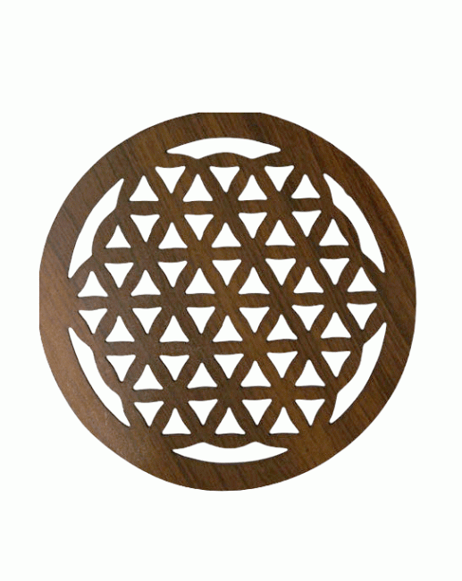 Magnetic Wooden Flower of Life Panel 2 18cm for HMD999