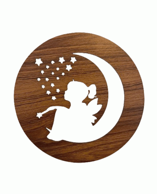Magnetic wooden sign, Angel of the Stars, 18cm, for HMD999