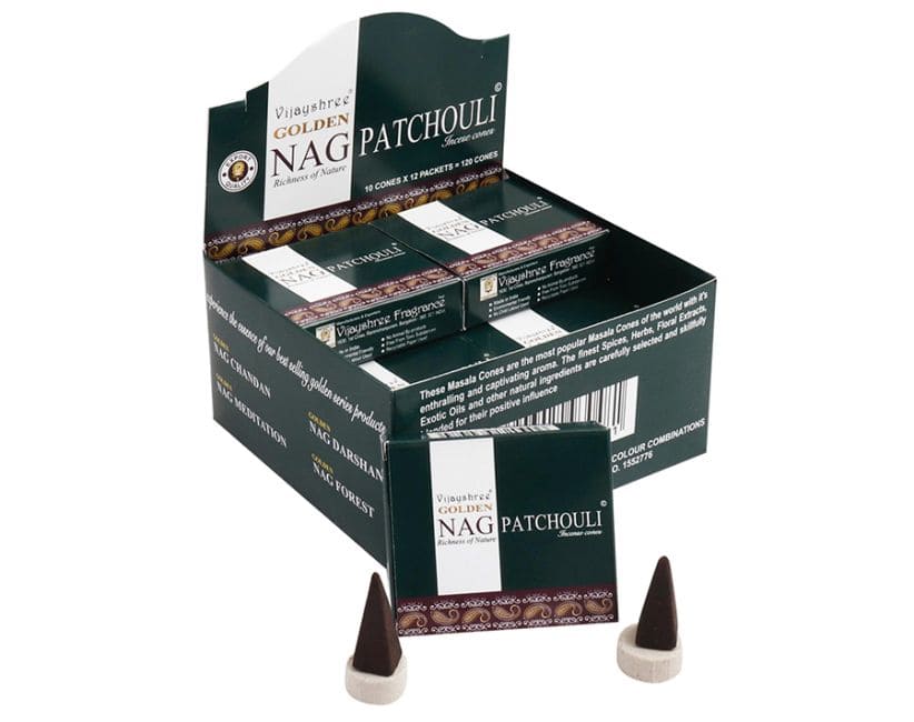 Vijayshree Golden Nag Patchouli cones incense