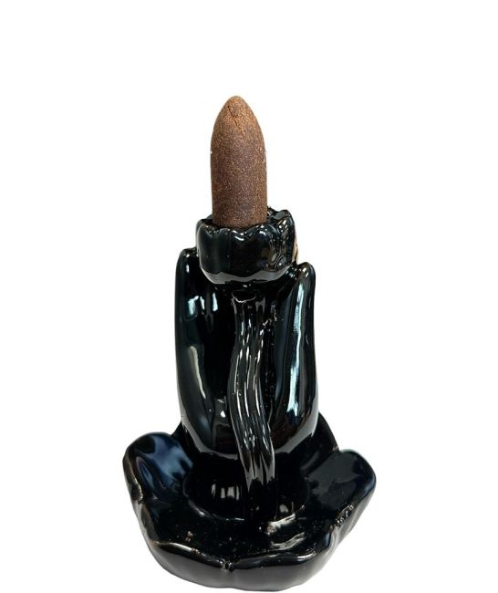 Backflow Incense Holder Ceramic Small Buddha Hand 9.5cm