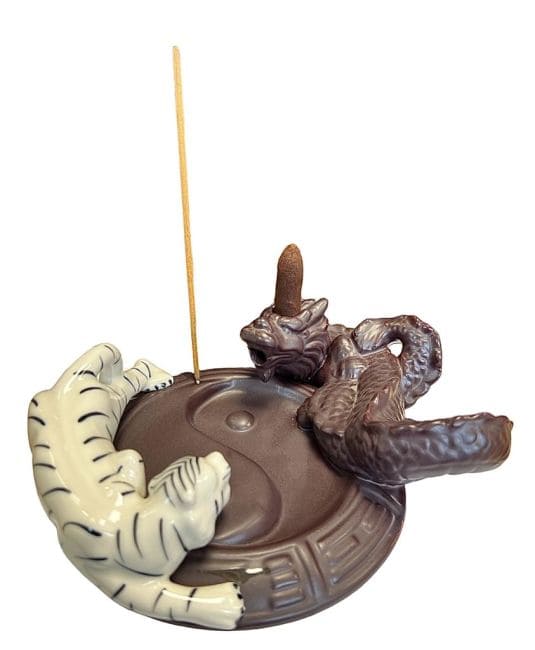 Backflow Dragon Incense Holder - Tiger 17cm