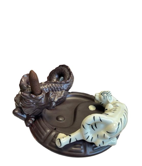 Backflow Dragon Incense Holder - Tiger 17cm