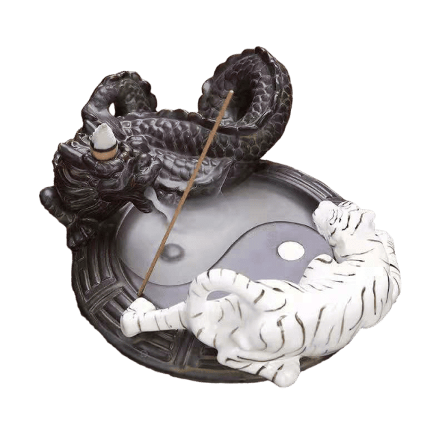 Backflow Dragon Incense Holder - Tiger 17cm