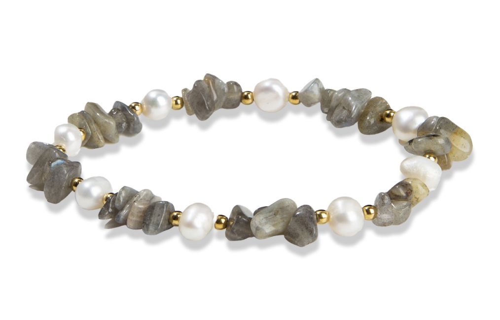 Baroque Labradorite AA Bracelet and 5-8mm Chip Beads