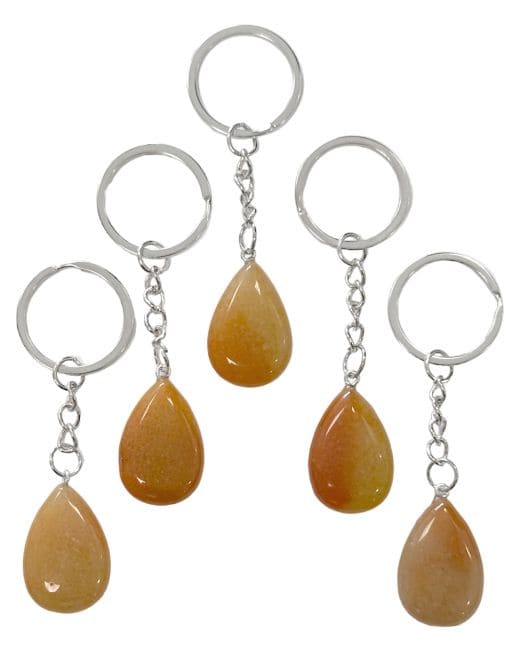 Orange Aventurine A Drop Keychain 30mm x 5