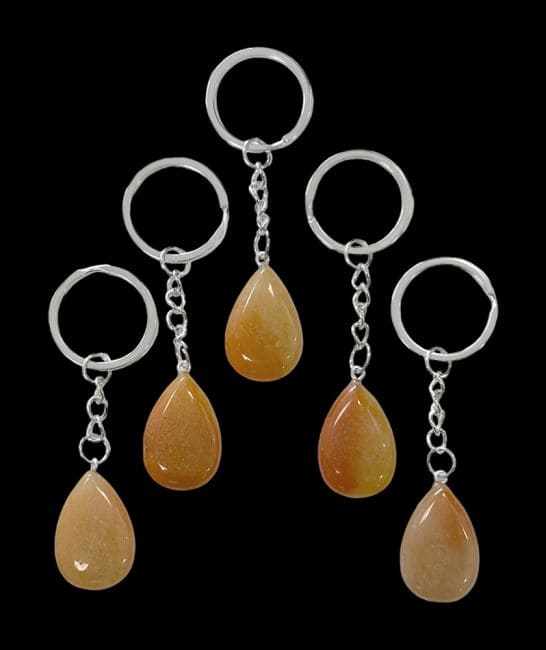 Orange Aventurine A Drop Keychain 30mm x 5