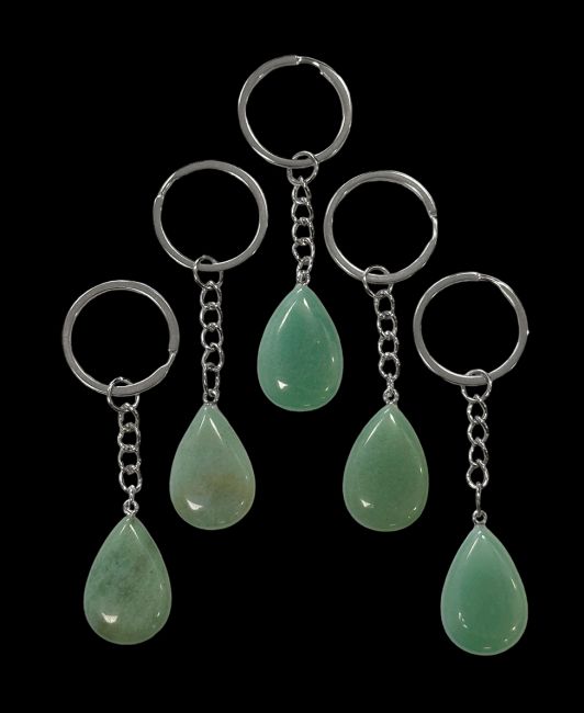 Green Aventurine A Drop Keychain 30mm x 5