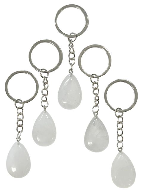 Rock Crystal A Drop Keyring 30mm x 5