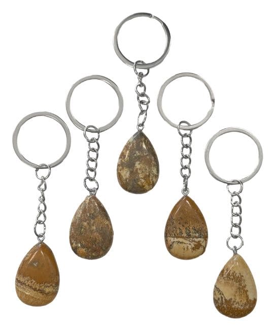 Landscape Jasper A Teardrop Keyring 30mm x 5