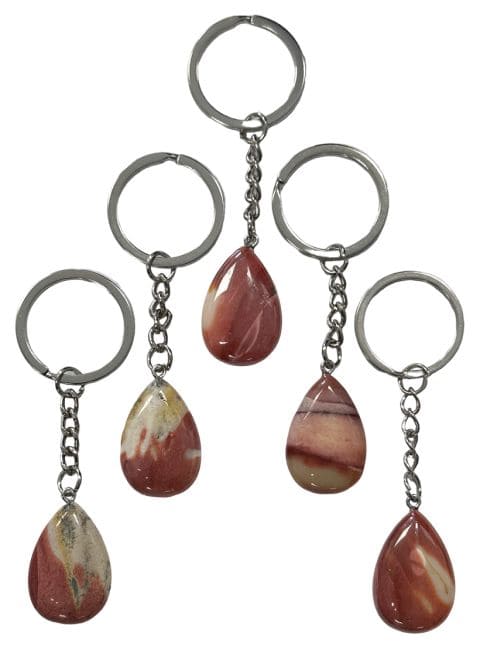 Purple Mokaite Jasper A Drop Keyring 30mm x 5