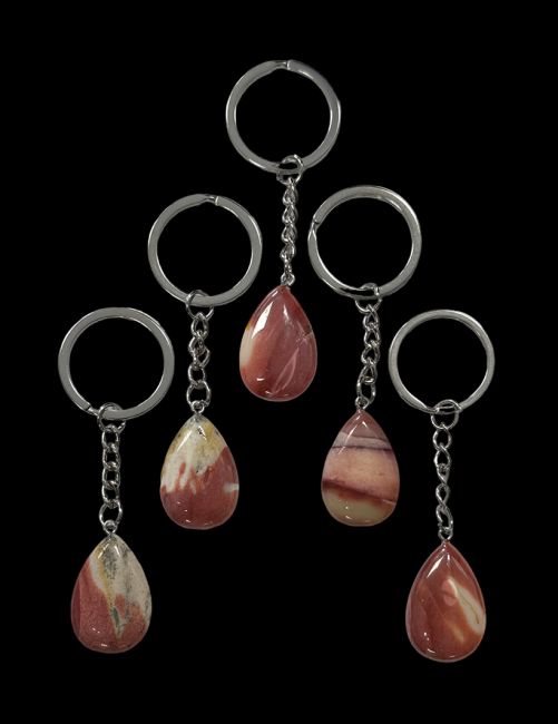 Purple Mokaite Jasper A Drop Keyring 30mm x 5