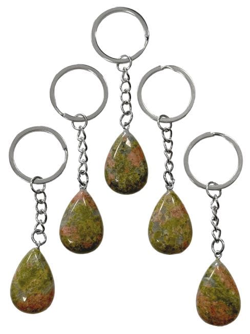 Unakite A Drop Keyring 30mm x 5