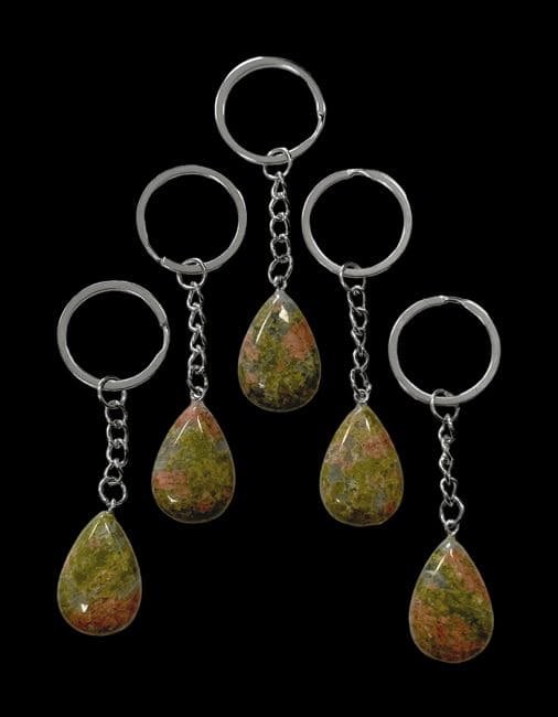 Unakite A Drop Keyring 30mm x 5