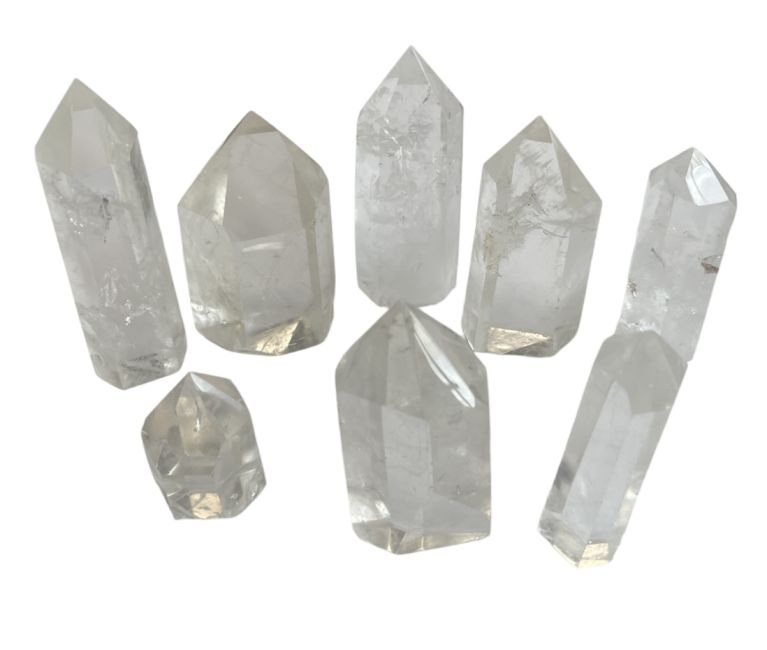 Madagascar rock crystal prisms - 8 pieces 1.020k