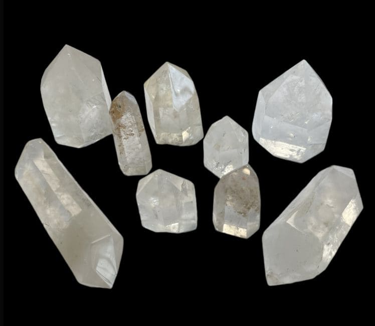 Rock crystal prisms from Madagascar - 9 piece 1.392k