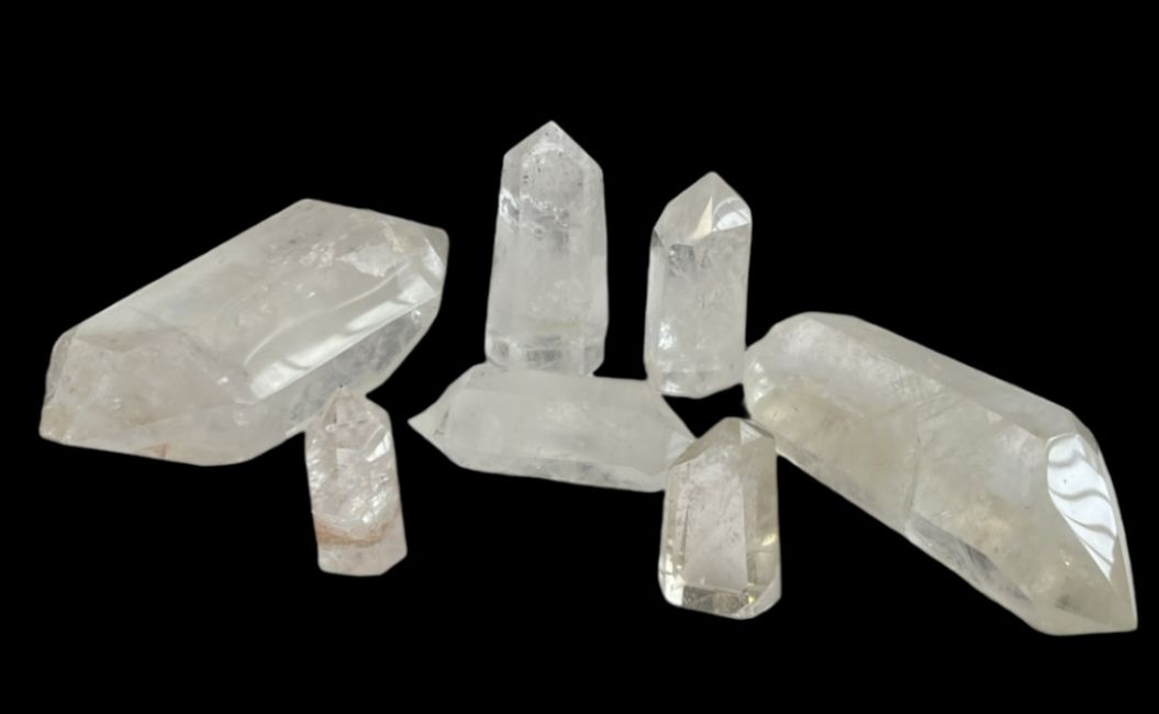 Rock crystal prisms from Madagascar - 7 pieces 1.409 k