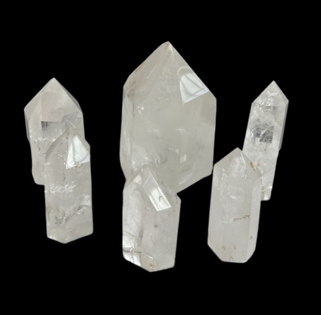 Rock crystal prisms from Madagascar - 6 pieces 1.500k