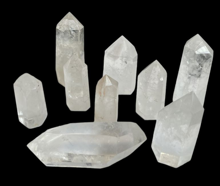 Rock crystal prisms from Madagascar - 9 pieces 1.537 k