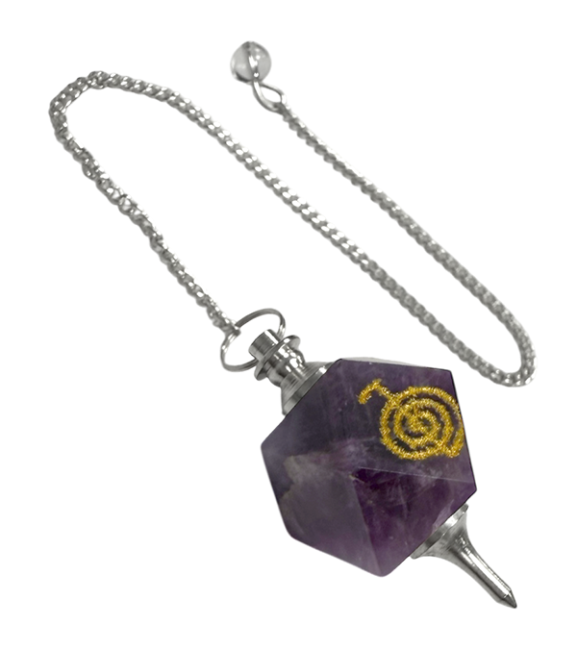 Amethyst ChoKu Rei Hexagonal Pendulum