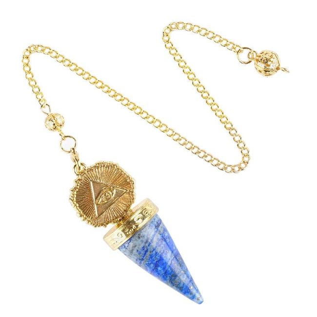 Lapis Lazuli Divination Pendulum – Golden Eye of Providence