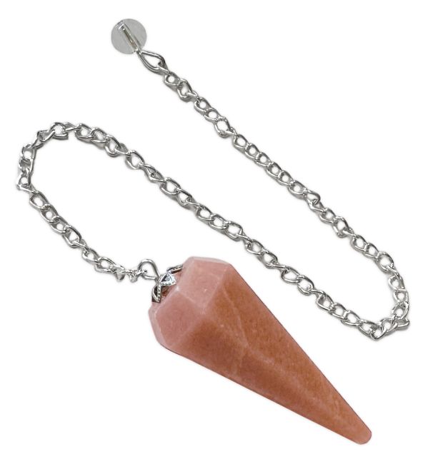 Aventurine Peach Pendulum conical 6 faces