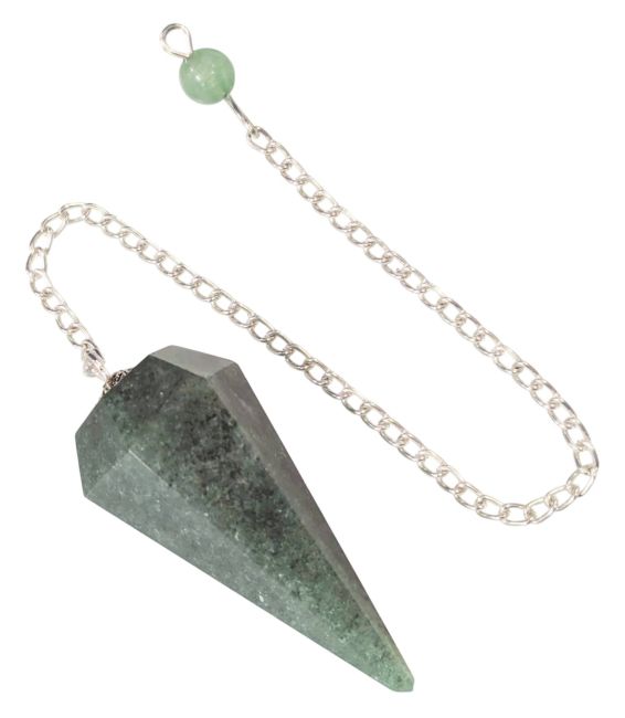 Conical pendulum in Green Aventurine 6 faces