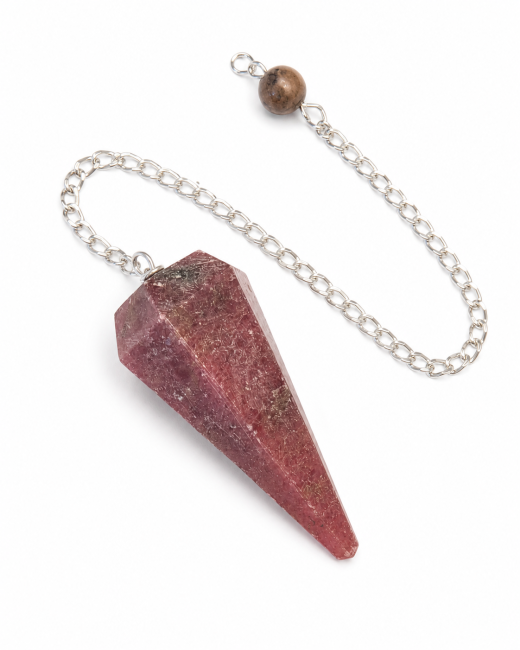 Rhodonite Conical Pendulum 6 Sides