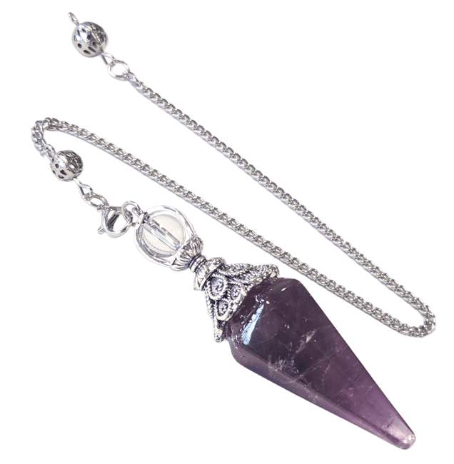 Amethyst Pendulum 6 faces & Metal