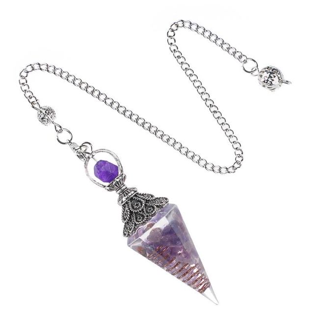 Orgonite Amethyst Pendulum 6 faces