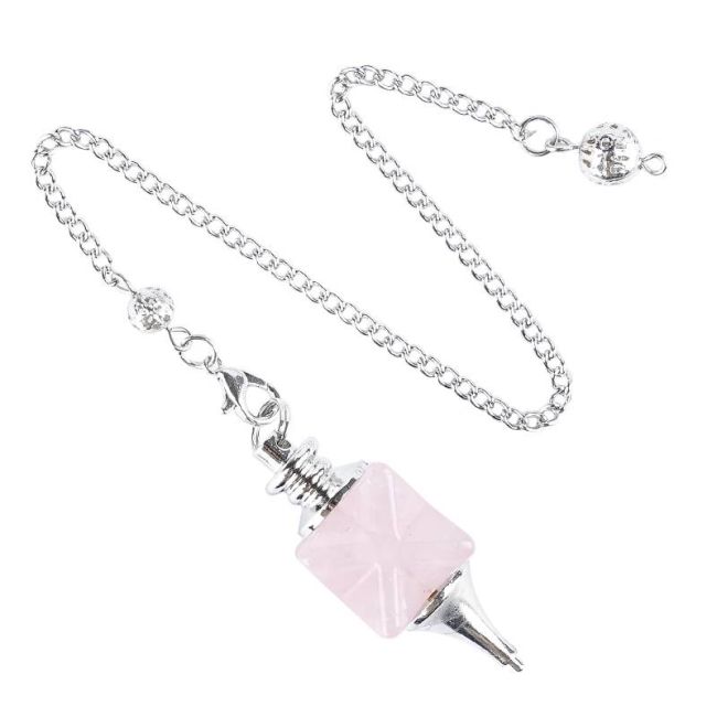 Merkaba Divination Pendulum, Rose Quartz